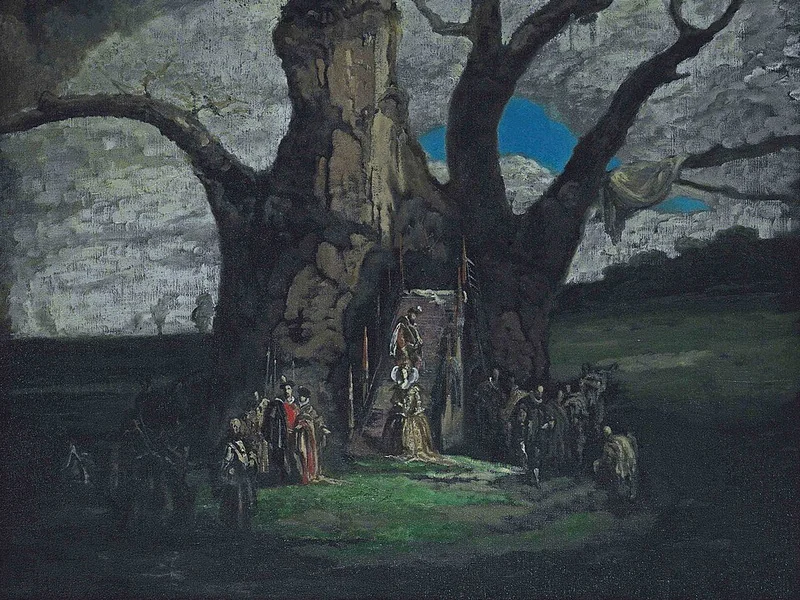 1866-James Ferrier Pryde - L'albero della regina Elisabetta